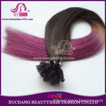 2014 Top Selling Ombre Hair Keratin Nail Hair U Tip Hair Extension